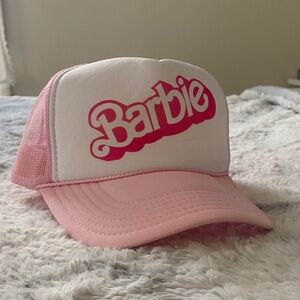 Barbie Pink and White Mesh Cap